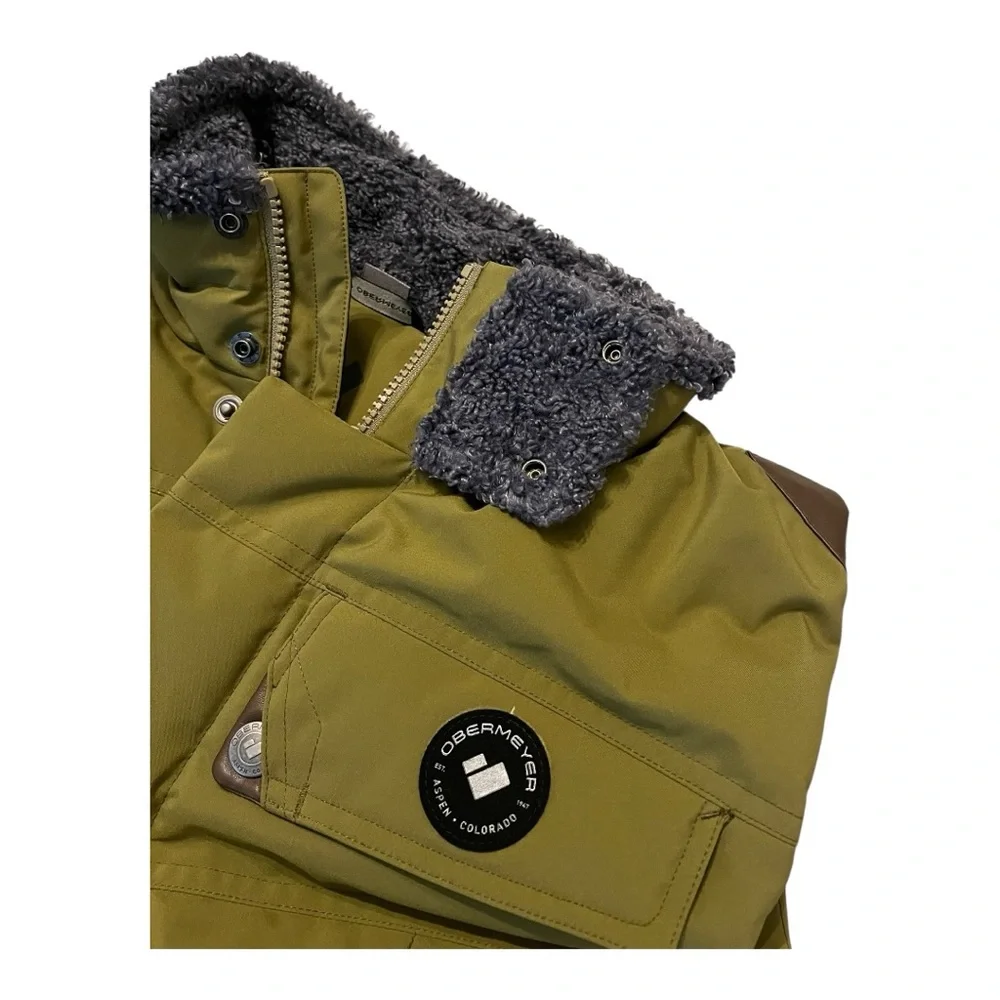 Obermeyer Knox Down‎ Vest Men’s Medium Green Quilted Down Outdoor Puffer